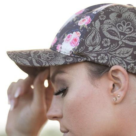 Longhorn Skull Flowers Ponytail Womens Hat 💕BUNDLE+OFFER