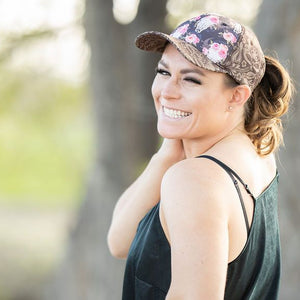 Longhorn Skull Flowers Ponytail Womens Hat 💕BUNDLE+OFFER