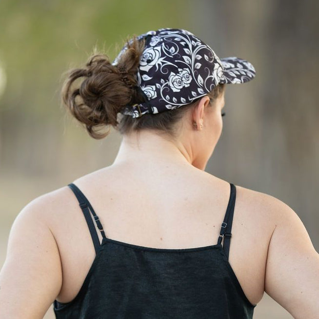 Sugar Skull Rose Ponytail Womens Hat💕BUNDLE+OFFER