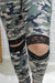 Lace Knee Camouflage Leggings