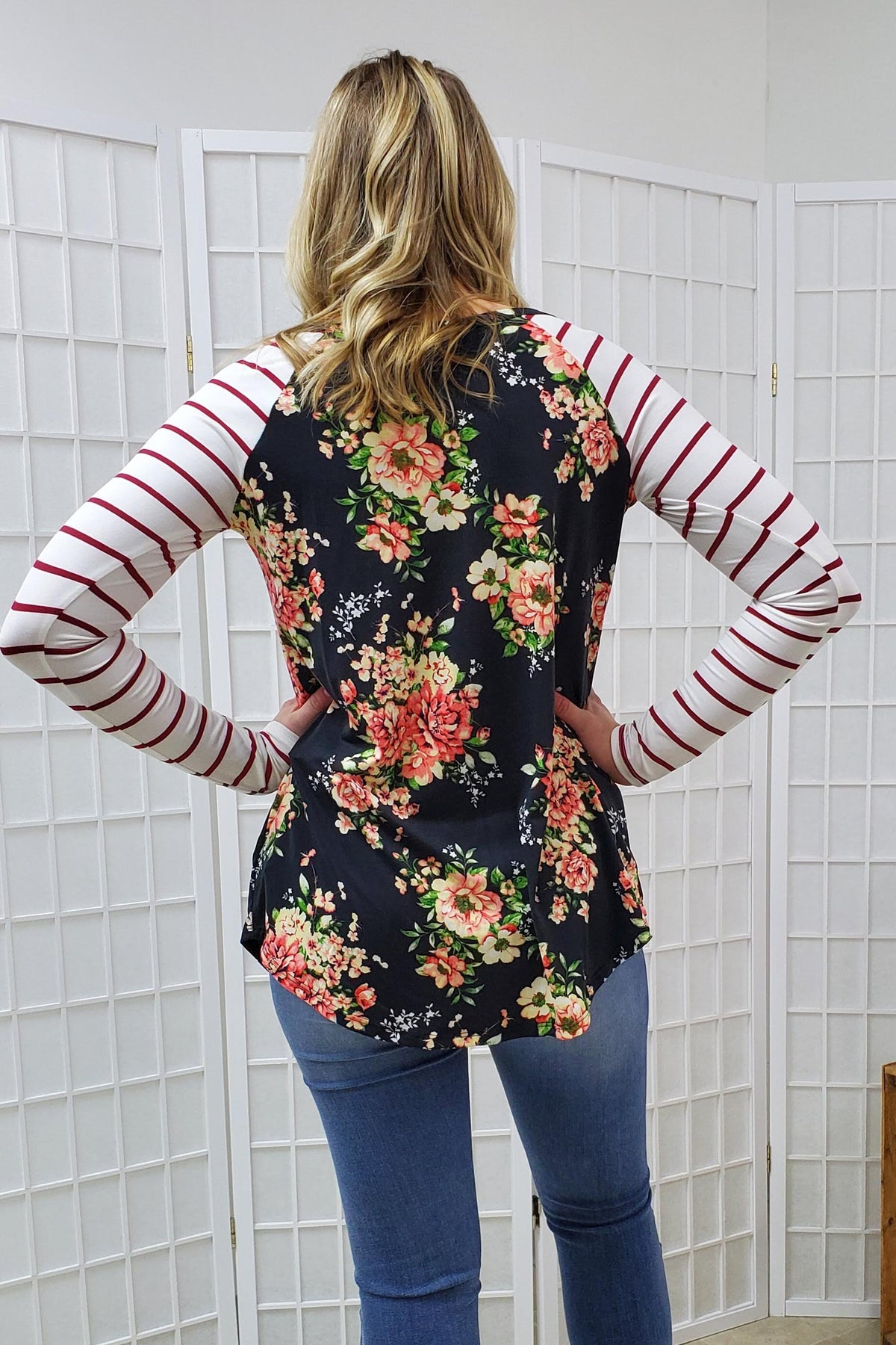 Macey Brooke Floral Top SM, 1XL, 2XL