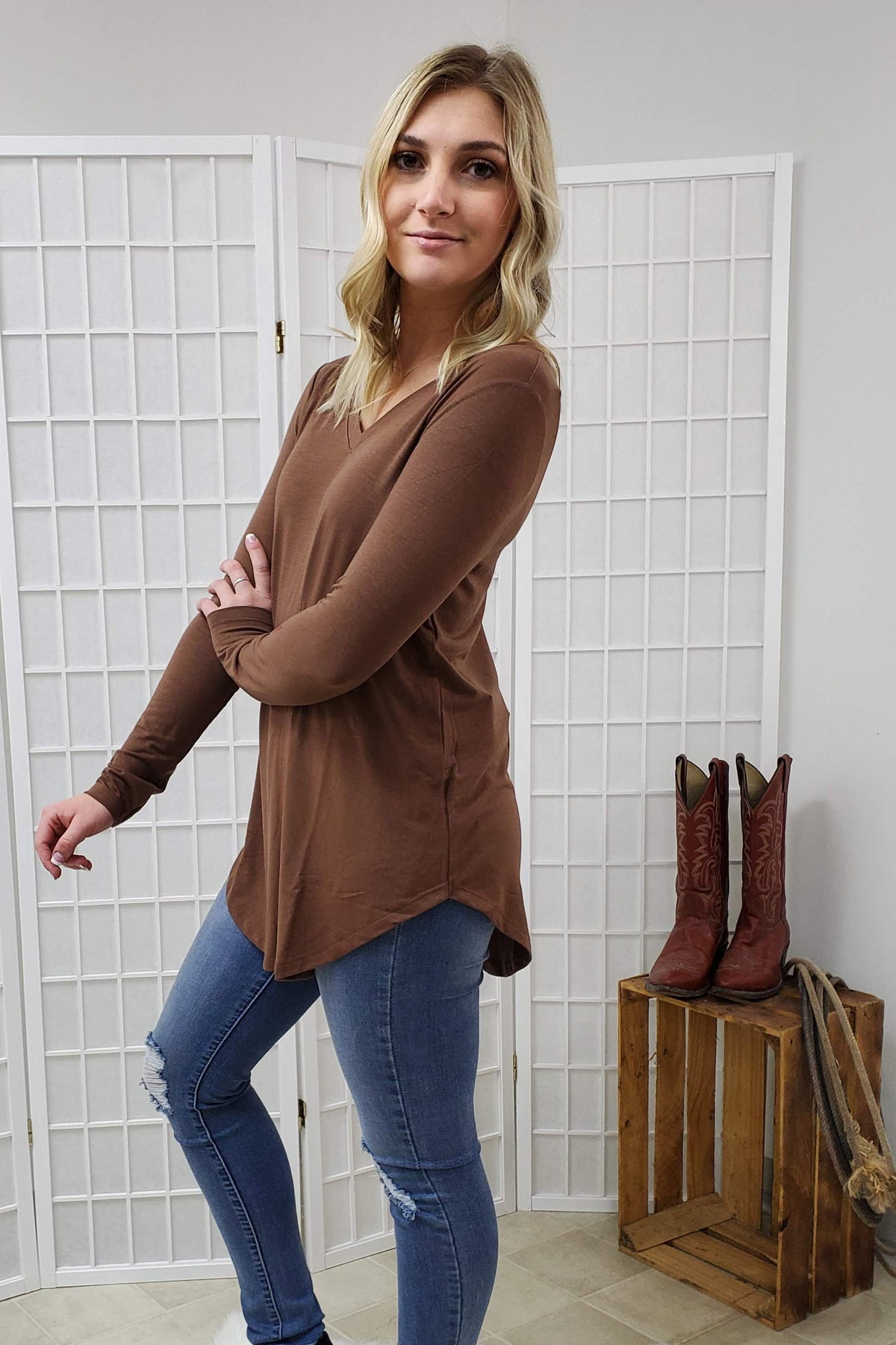 Turner Brown Top S-M XL-2XL