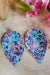 Purple Floral Petal Handcrafted22 Earrings P-020