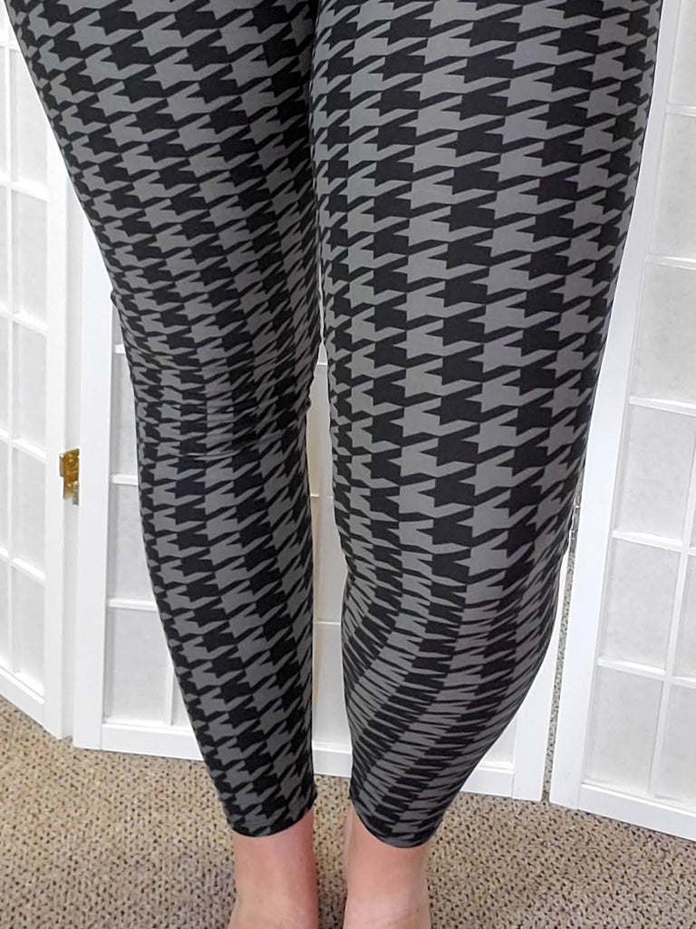 Posh Houndstooth Leggings - Twisted Spur Boutique OUTLET