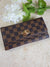 Brown Checkered Large Wallet