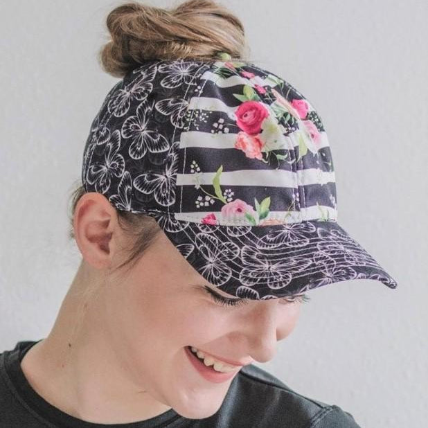 Floral Butterfly High Ponytail Womens Hat💕BUNDLE+OFFER