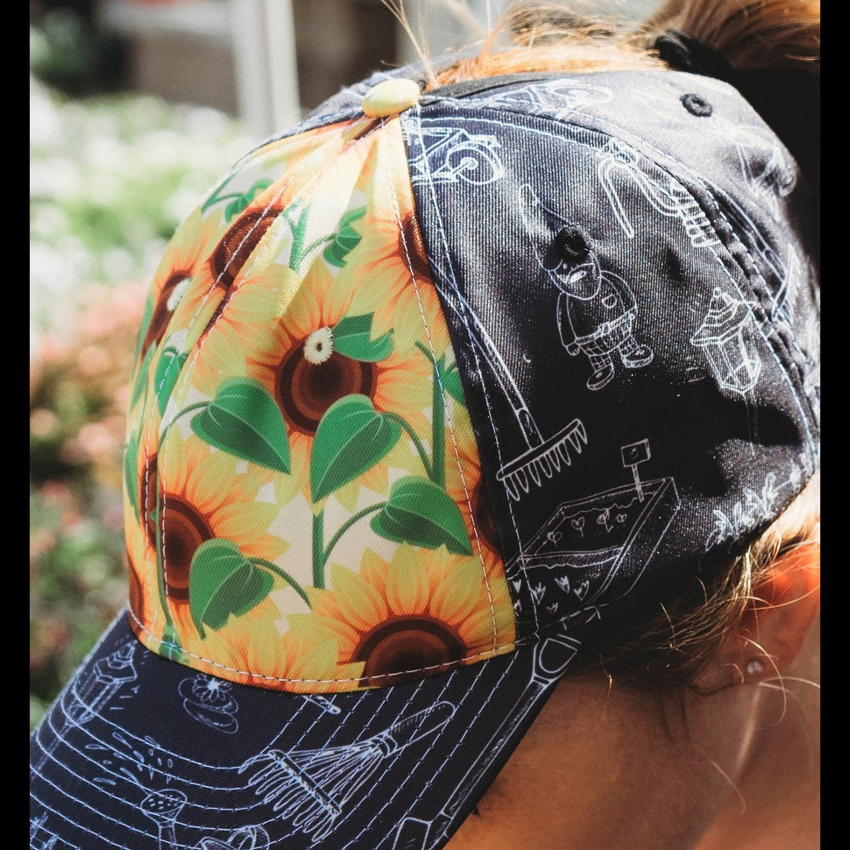 Sunflower Garden Ponytail Womens Hat 💕BUNDLE+OFFER