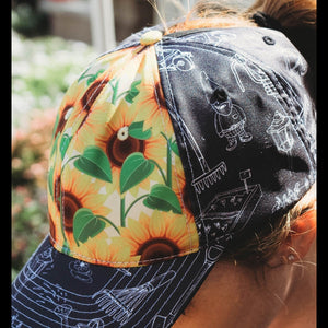 Sunflower Garden Ponytail Womens Hat 💕BUNDLE+OFFER
