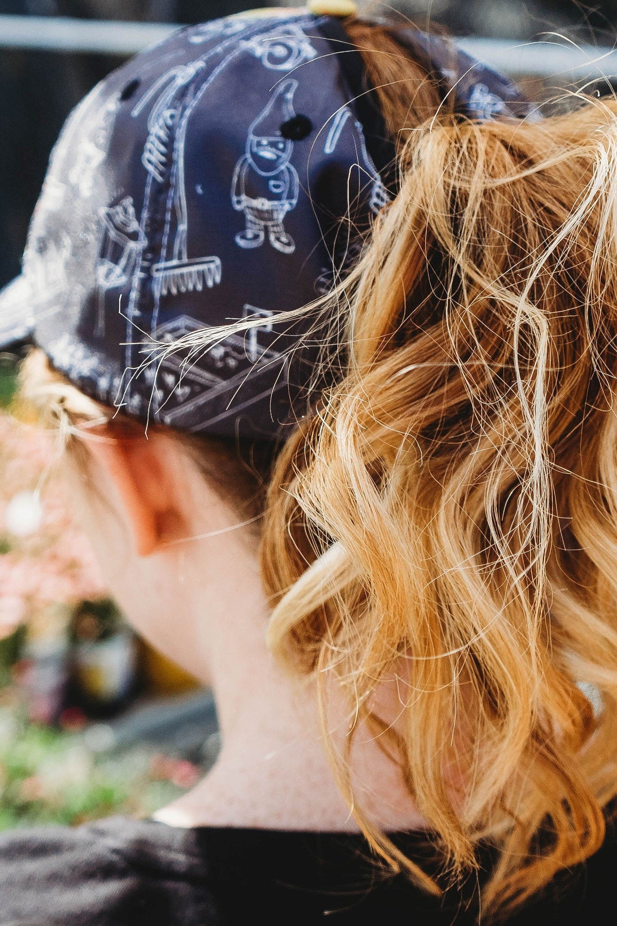 Sunflower Garden Messy Bun Ponytail Hat
