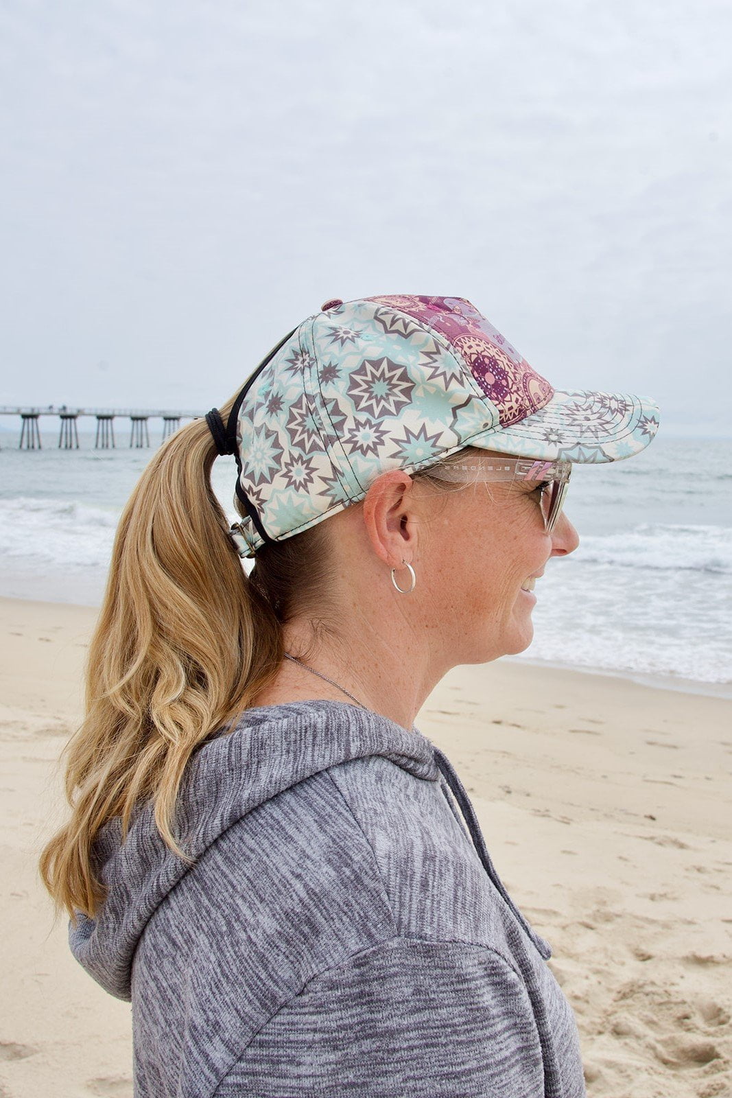 Sun Burst Messy Bun Ponytail Hat