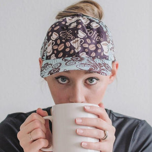 Coffee Bean Floral Ponytail Womens Hat 💕BUNDLE+OFFER