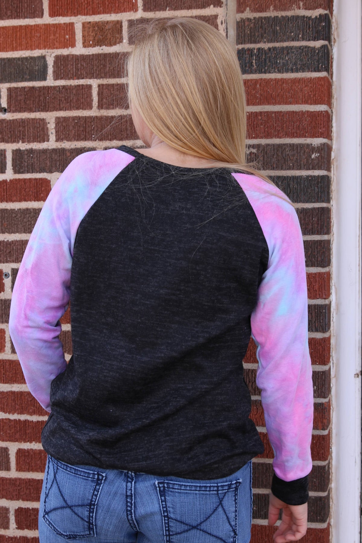 Ofelia Charcoal Tie Dye Top SM, LG