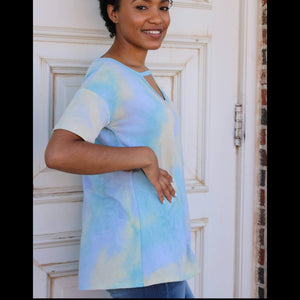 HEIMISH Rayna Tie Dye KeyHole Top Womens 2X 💕BUNDLE+OFFER