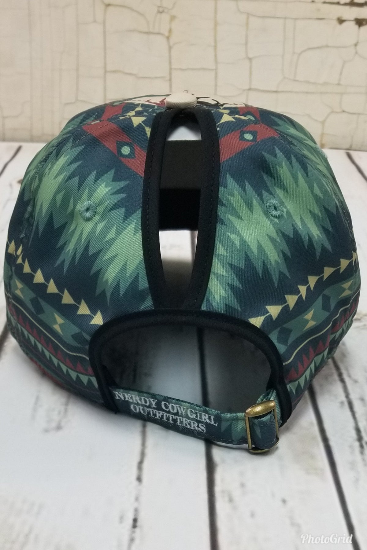 Horse Aztec Messy Bun Ponytail Hat