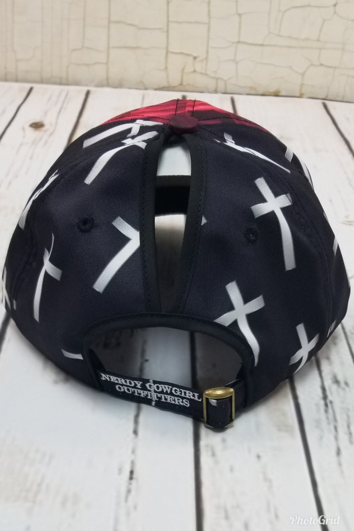 Rose Faith Messy Bun Ponytail Hat