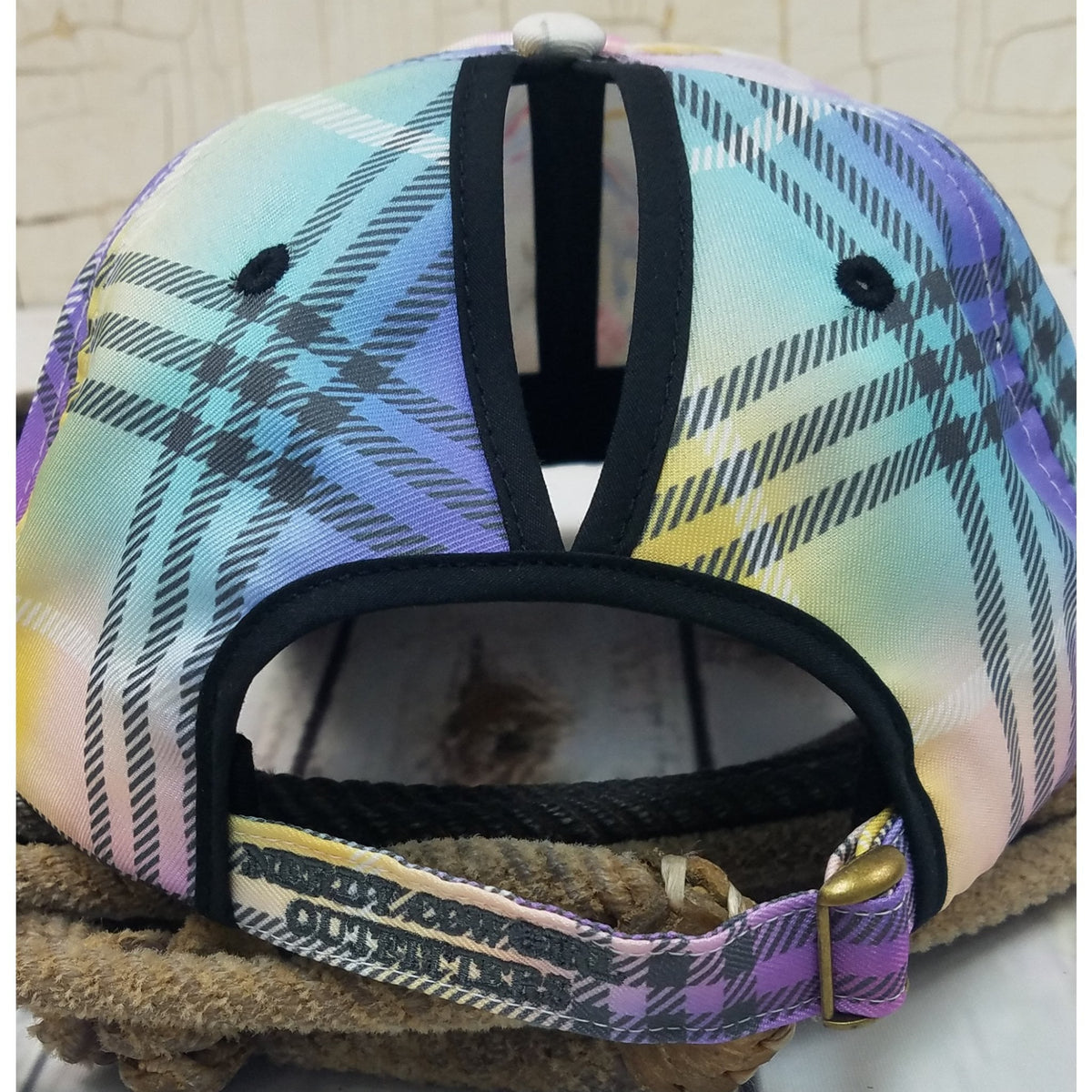 Unicorn Rainbow Plaid Ponytail Womens Hat 💕BUNDLE+OFFER