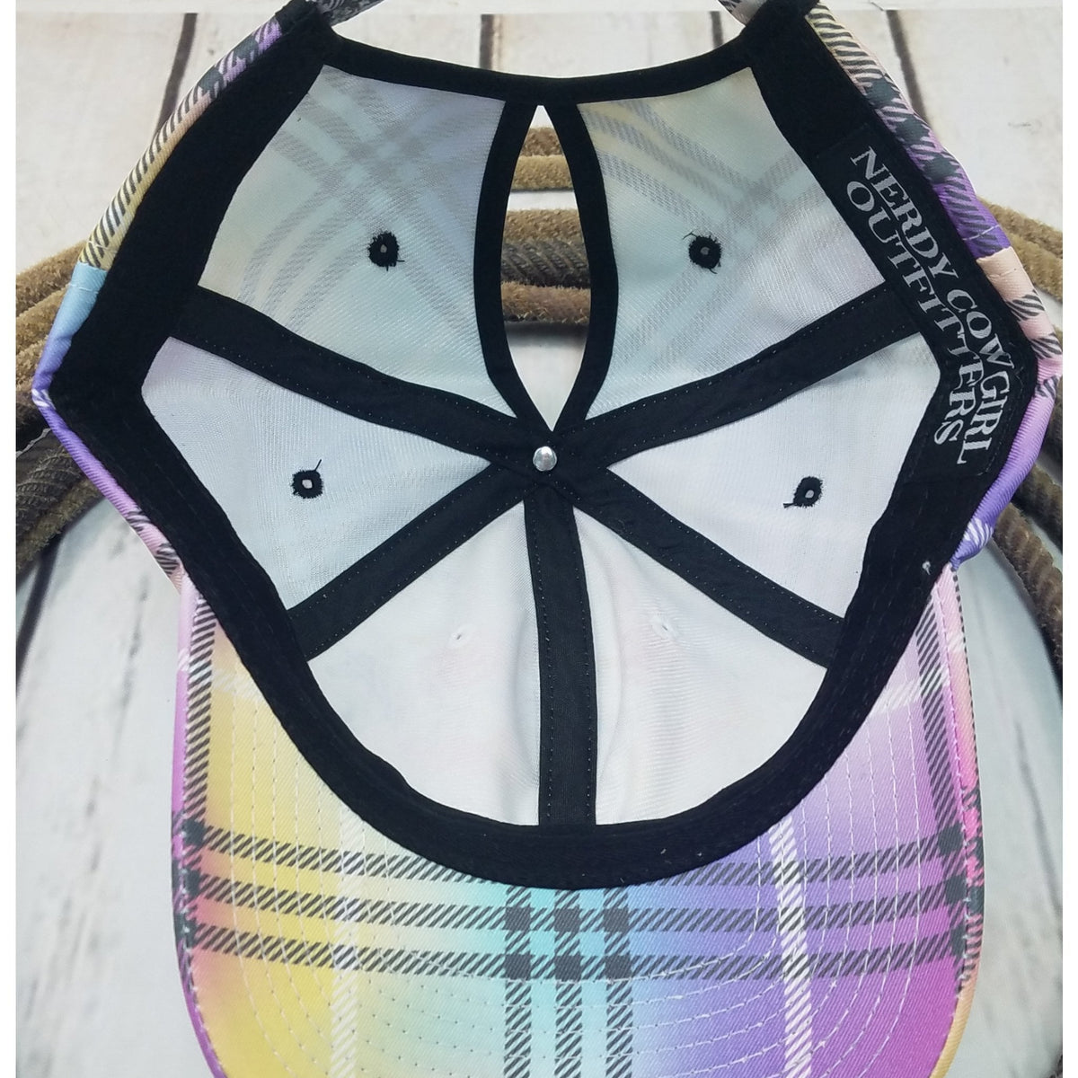 Unicorn Rainbow Plaid Ponytail Womens Hat 💕BUNDLE+OFFER