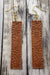 Paisley Tawny Brown Bar Handcrafted22 Earrings B-221