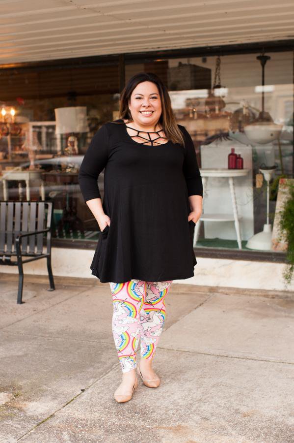 Jennie Black Tunic SMALL, MEDIUM D5