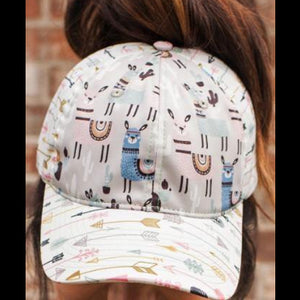 Llama Cactus Arrows Ponytail Womens Hat 💕BUNDLE+OFFER